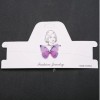 Choker on invisible thread Butterfly (Organza) Purple, diameter 33x27 mm, length 32–38 cm