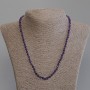 Amethyst Bead Necklace, Faceted Bead, 4 mm diameter, 50 mm length, with clasp