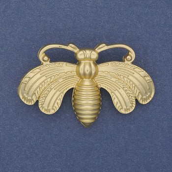 Butterfly Brooch in Matte Gold Color, Golden Metal, 50x33mm+