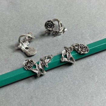 Bead insert findings in silver metal color, diameter 20×12mm ± hole, diameter 8mm ± packaging 20 g ~16 pcs +