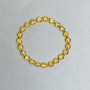 Bracelet Citrine Beads 6.5 mm, Hematite Beads 2 mm, 18 cm Stretch