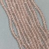 Pink Transparent Czech Crystal Beads on Thread, Faceted Rondelle, 6x5mm Diameter, 42cm Length
