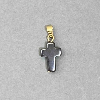 Hematite Cross Pendant 21×10mm+