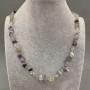 Fluorite Chip Necklace, 6-12×3-5 mm, 45 cm length, with clasp