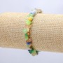 Elastic bracelet with assorted natural stones, 7 mm chips, circumference 18 cm