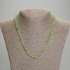 Chrysoprase Olivine Necklace - Faceted Cube Beads, 5x5 mm Diameter, 45 mm Length +/- with Clasp