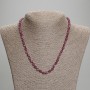 Faceted tourmaline bead necklace, bead diameter 6×5 mm, length approx. 45 mm with clasp