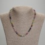 Tourmaline Necklace with Faceted Cubes, approx. 5 mm diameter, length 45 mm ± with clasp