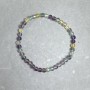 Fluorite bracelet with faceted beads, 4 mm diameter, approximately 18 cm length, stretch
