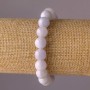 Aquamarine Bracelet on Elastic Cord, Smooth Beads, 10 mm Diameter, 18 cm Circumference