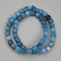 Apatite cube beads, 7 mm diameter, about 39 cm long on thread