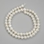 River Pearl Beads, diameter 6x6 mm, 5-7 mm +/- on a thread, length 36 cm+