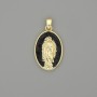 Pendant Mother of God enamel on gold-tone metal, 29×18 mm