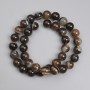 Agate Beads - Smooth Round Beads, 10 mm Diameter, 38 cm Length ± on Thread