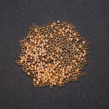 Crimp Ends 'Clamps', 2.5 mm diameter, gold color, 200 g