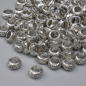 Silver Bead Insert Finding, metallic silver color, diameter 5×3 mm ± hole, diameter 3.5 mm ± packaging 20 g ~ 104 pcs