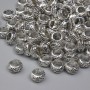 Silver Bead Insert Finding, metallic silver color, diameter 5×3 mm ± hole, diameter 3.5 mm ± packaging 20 g ~ 104 pcs