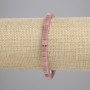 Rhodonite Cube Bead Bracelet 4.5×4.5 mm Stretch, 18 cm