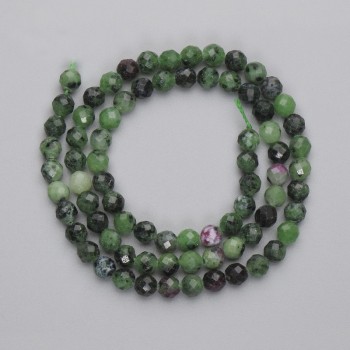 Faceted Zoisite Beads 5mm on Thread
