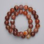 Agate Beads, Smooth Round, 12 mm Diameter, on Thread, 38 cm Length+