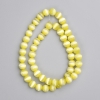 Yellow Cat's Eye Beads, 8 mm, Smooth Round Beads on Beading Thread, Approximately 39 cm Long
