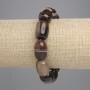 Agate Barrel Bracelet, bead size 18x13 mm, length 18 cm, on stretch cord