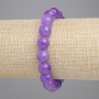 Amethyst Bracelet with Smooth Beads, 10 mm Diameter, 18 cm Length, Stretch