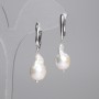 Baroque Pearl Earrings 18x11 mm, length ~42 mm