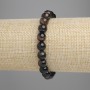 Agate Bracelet with Smooth Round Beads, 8mm, 18 cm, Elastic
