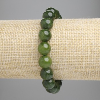 Jadeite Bracelet with Smooth Beads 10mm