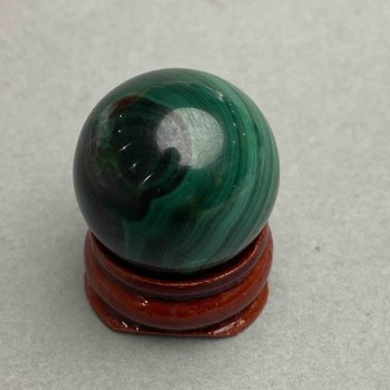 Malachite decorative sphere, diameter 25 mm, weight 33 g