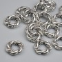 Bead insert findings - silver metal color, 11 mm bead diameter ±, 5 mm hole diameter ±, packaging approx. 16 pcs