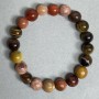 Tiger's Eye, Lepidolite and Carnelian Bracelet, Smooth 10mm Beads, 18 cm Stretch