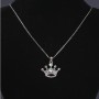Crown Pendant on Chain in Chameleon Crystals, 55 cm chain, 4 cm pendant