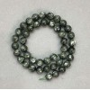 Seraphinite Beads, Natural Stone, Smooth Round Beads, 9 mm Diameter, approx. 40 cm Length on Thread