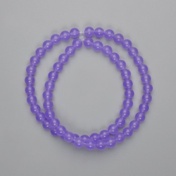 Lavender Amethyst Beads, Smooth Round Bead, 6mm Diameter, 38cm Length, on Monofilament