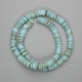 Skafarka shell rondelle beads, 8 x 1–1.5 mm, 40 cm length on monofilament