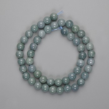 Jadeite Beads, Smooth Round 8mm, 38 cm Strand