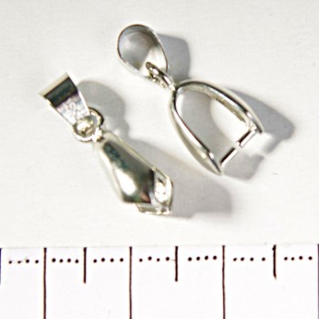 Pendant Bail with Pin and Cord Base, Smooth, Large 20 mm