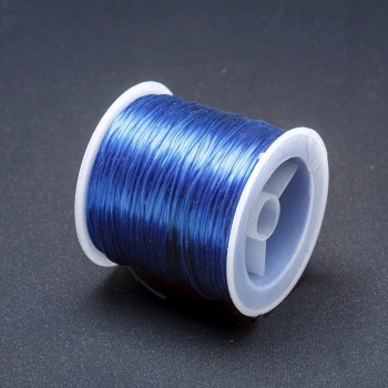 Blue craft elastic on a bobbin, 30m length+