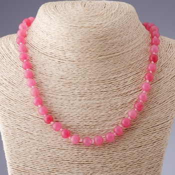 Tourmaline Bead Necklace, 8 mm diameter, 45 cm length