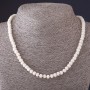 White Coral Necklace 'Disc' 'Crossbar', length 45 cm, diameter 4x6 mm
