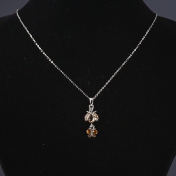 Ladybug pendant on chain, 55 cm chain length, 3.5 cm pendant length