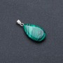 Pendant 'Drop' with malachite (pressed) 2.5×1.8 cm