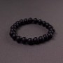 Shungite elastic bracelet (synthetic) with smooth beads, 8 mm diameter, 18 cm long +
