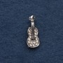 Violin Brooch 2.5×1 cm gray metal