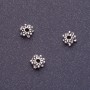 Bead spacer insert "Snowflake", Silver color, d1-6mm d2mm, packaging 20 g ± 51 pcs