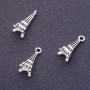 Eiffel Tower Pendant Fittings, length 16 mm, d1-1, 5 mm, silver color finish 20 g ± 23 pcs