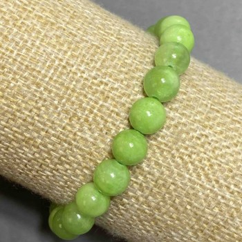 Elastic bracelet made of natural onyx, 8 mm beads, 18 cm length