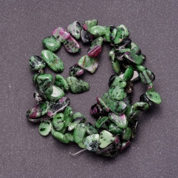 Chrysocolla natural stone beads on thread, butterfly shape, 8-12 mm diameter, 38 cm length